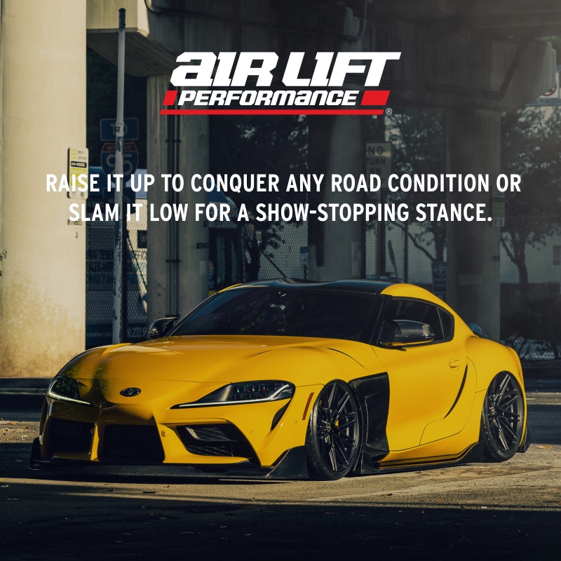 Toyota Supra Air Suspension Rear Kit - Air Lift - Performance with Progressive-rate, Double-bellow Air Springs - 2021